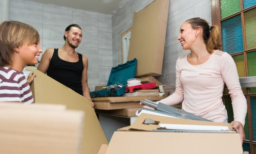 Professional removal team loading boxes in Richmond