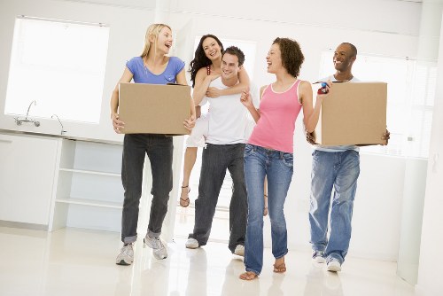 Professional removals team handling a Richmond home move