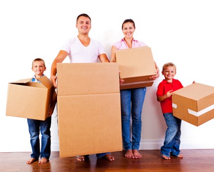Removal van service helping with a residential move in Richmond