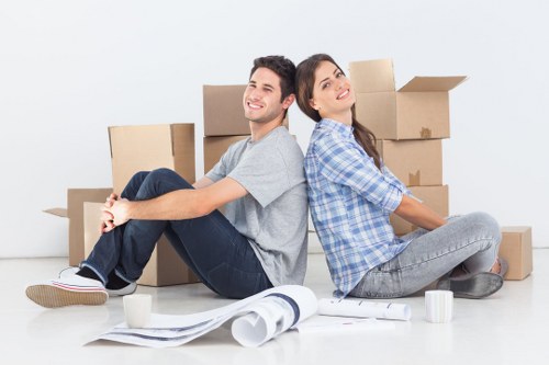 Commercial movers handling office equipment during Richmond office relocation