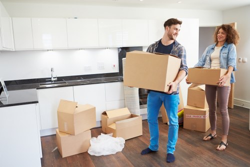 Local removalists in Richmond carefully carrying boxes and household items