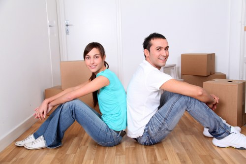 Team preparing household items during packing and unpacking services in Richmond