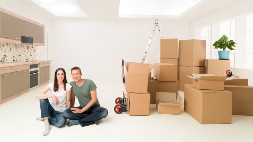 Trusted man with van Richmond service planning a delivery