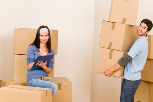 A moving van prepared for student removals in Richmond